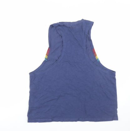 Superdry Women’s Blue Retro Rainbow Tank Top Size 14