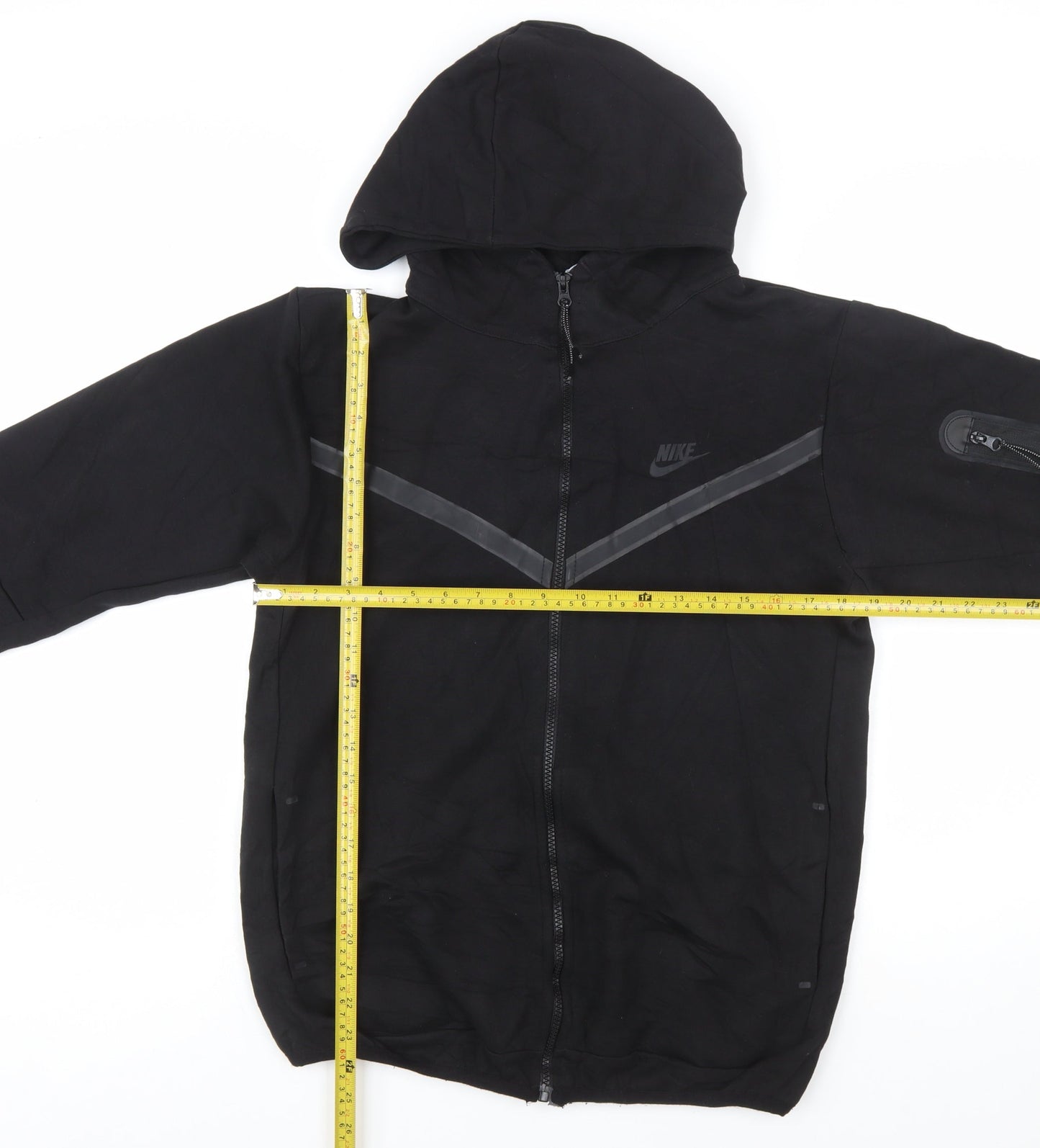 Nike Men's Black Full Zip Hoodie M Regular Fit Fleece