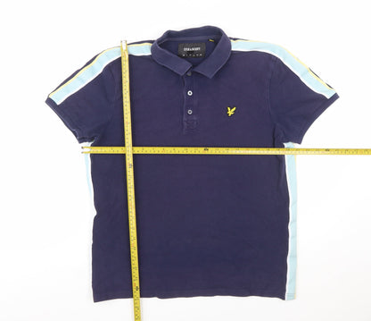 Lyle & Scott Men's Blue Cotton Polo Shirt Size L