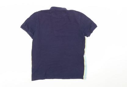 Lyle & Scott Men's Blue Cotton Polo Shirt Size L