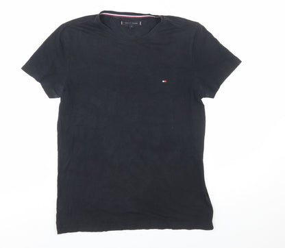 Tommy Hilfiger Men's Black Crew Neck Cotton Stretch T-Shirt M