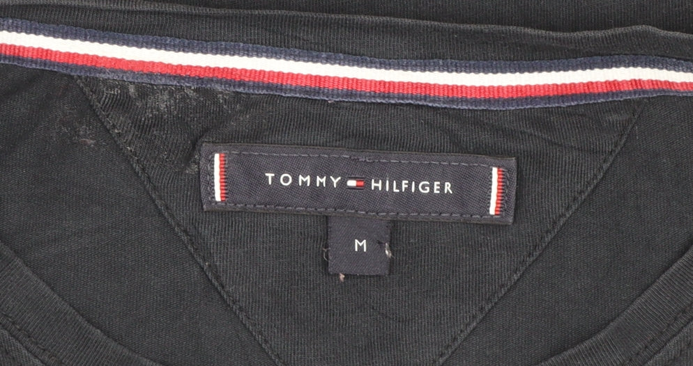Tommy Hilfiger Men's Black Crew Neck Cotton Stretch T-Shirt M