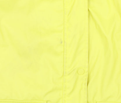 New Look Women’s Yellow Waterproof Hooded Rain Coat Jacket Size 16