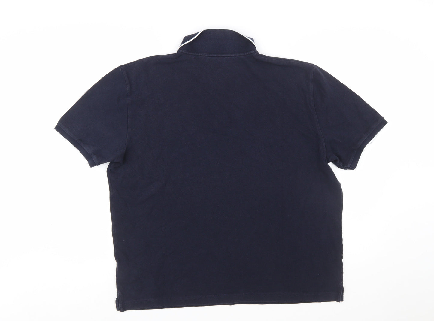 GANT Men's Blue 2XL Classic Cotton Short Sleeve Polo Shirt
