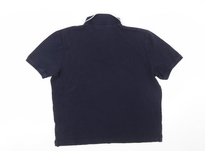 GANT Men's Blue 2XL Classic Cotton Short Sleeve Polo Shirt