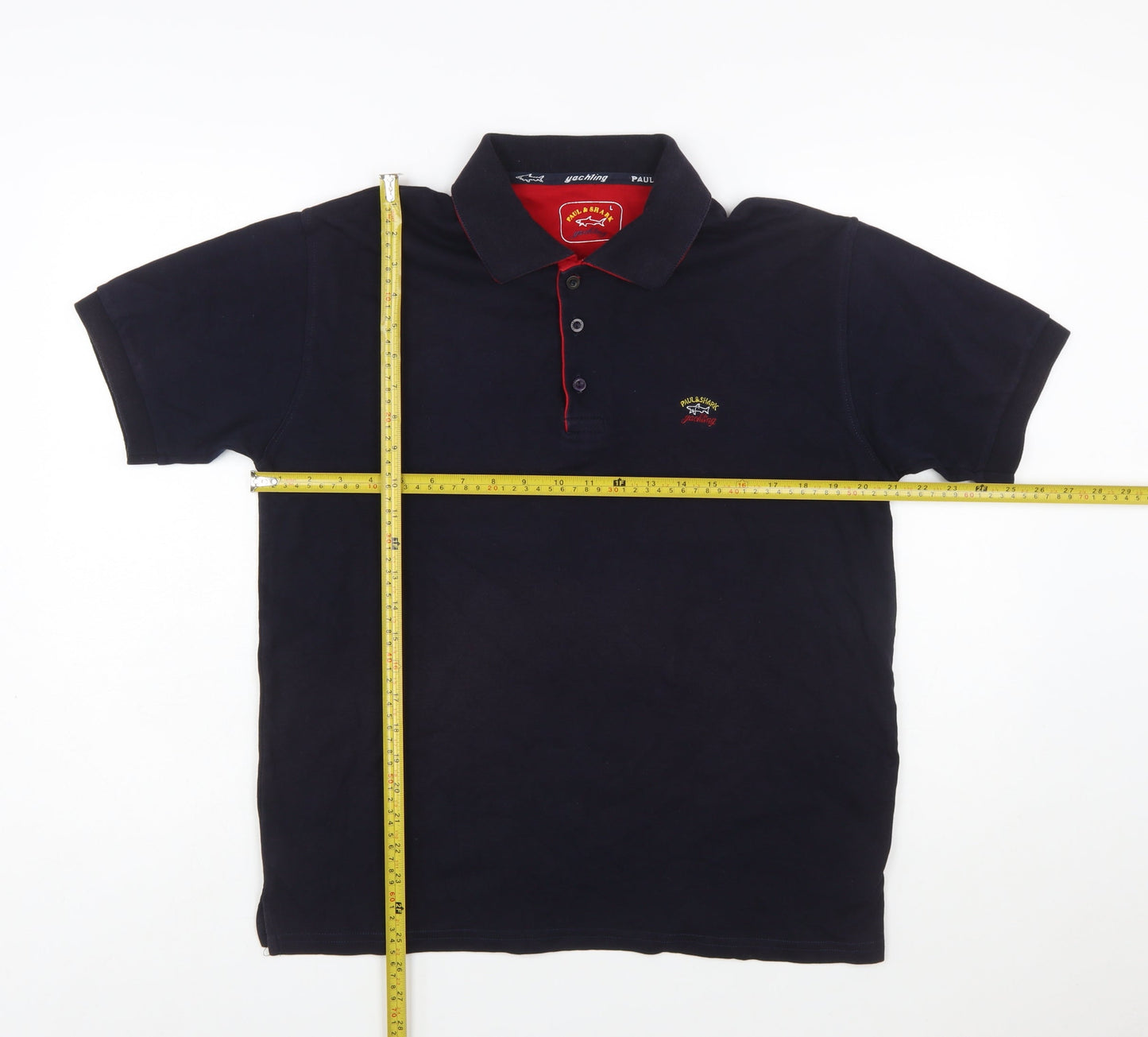 Paul & Shark Men's Blue Regular Fit Cotton Polo Shirt Size L