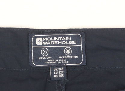 Mountain Warehouse Men's Blue Cargo Trousers Size L 36R Quick Dry