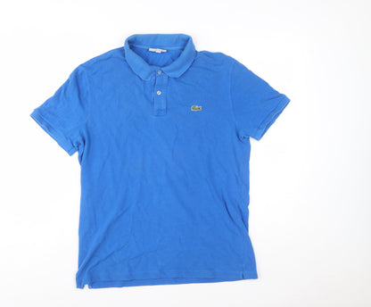 Lacoste Men's Blue Slim Fit Cotton Polo Shirt Size XL