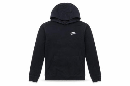 Nike Boys Black Pullover Hoodie Size L 147-158cm Cotton Blend Standard Fit
