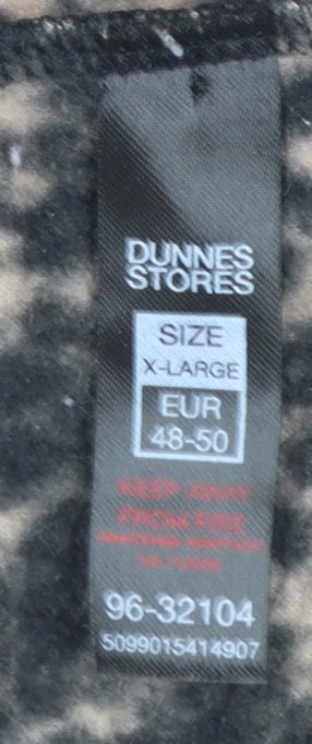 Dunnes Stores Women’s Brown Animal Print Fleece Zip Jacket XL