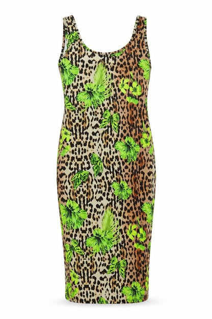 Missguided Women's Multicoloured Animal Print Bodycon Dress Size 8