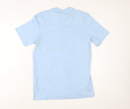 Adidas Women Blue Cotton Short Sleeve Basic T-Shirt Size S