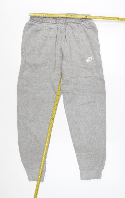 Nike Men's Grey Jogger Sweatpants Small Regular Fit Fleece