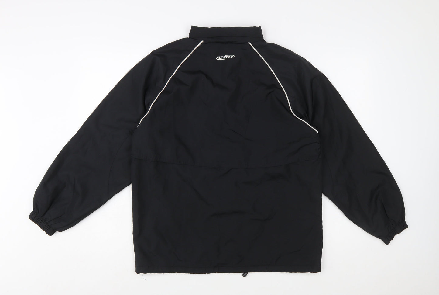 CCM Mens Black L Windbreaker Jacket Polyester Sportswear