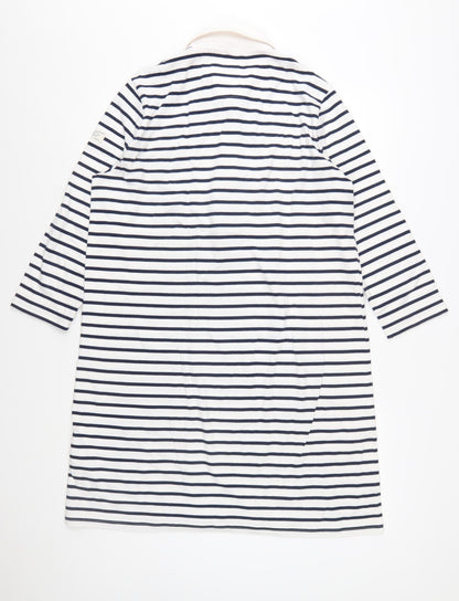 Joules Women’s Multicoloured Size 16 Striped Collared Shirt Dress