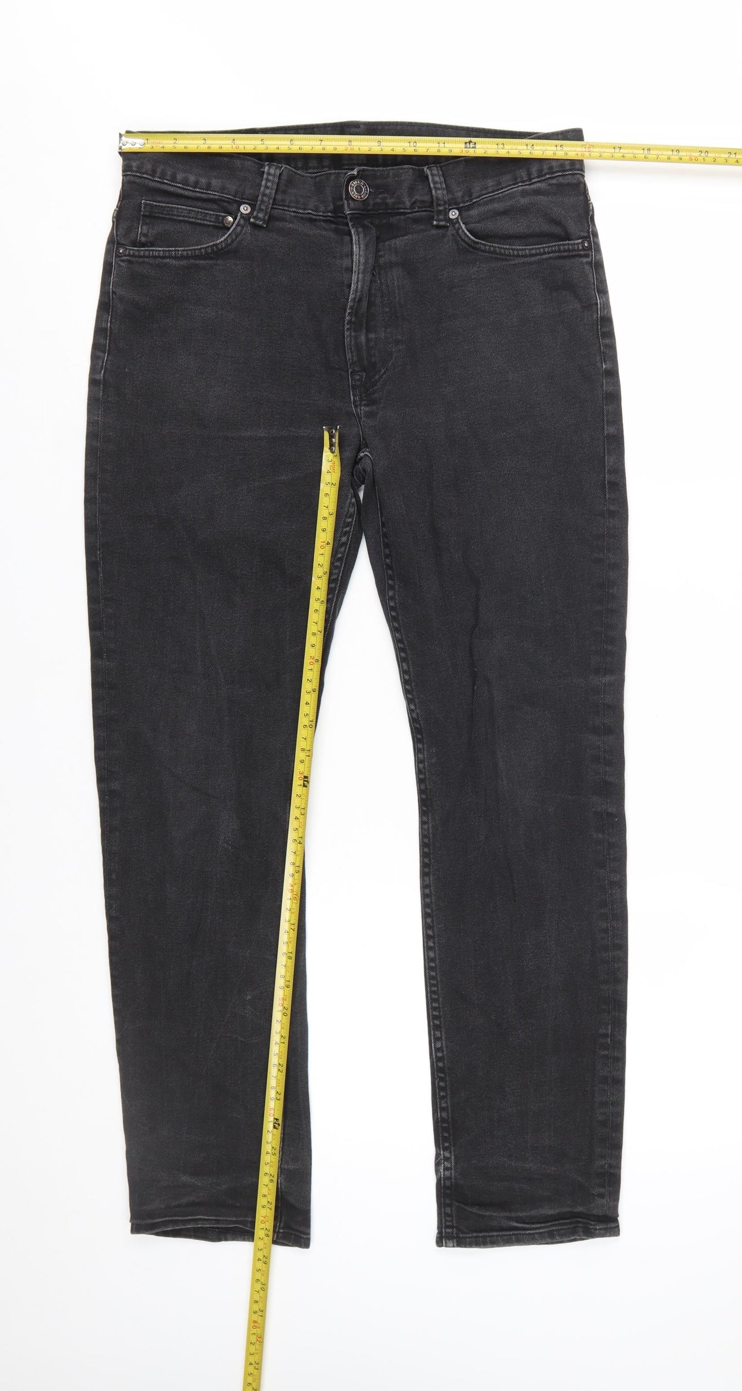 H&M Women Black Slim Skinny Jeans Size 14 Regular Fit Denim