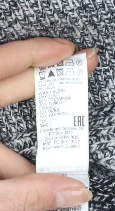 Marks and Spencer Women's Grey Knit Sleeveless Vest Jumper M