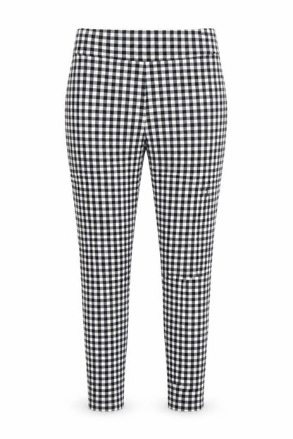 Zara Women Black Check Slim Fit Stretch Leggings Size M