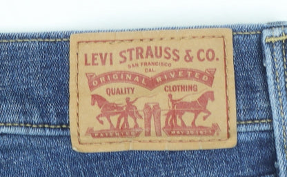 Levi’s Women Blue 314 Shaping Straight Stretch Jeans Size 26