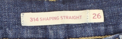 Levi’s Women Blue 314 Shaping Straight Stretch Jeans Size 26