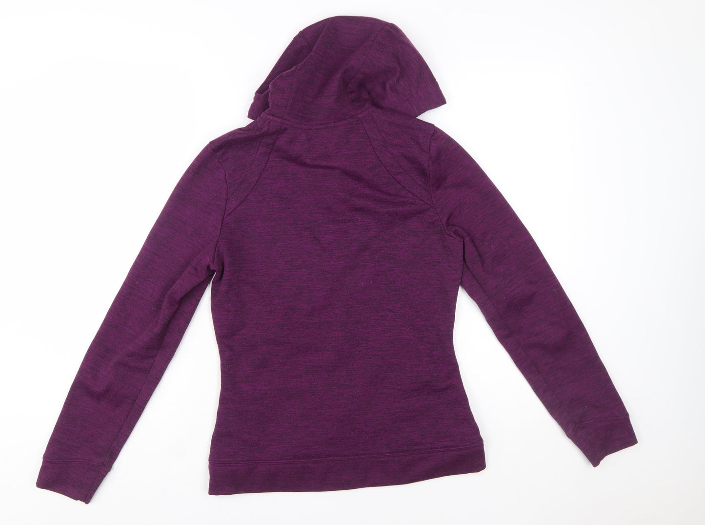 The North Face Womens Purple Full Zip Hoodie Size S Fleece Lined Outdoor