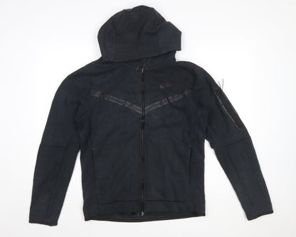 Nike Men's Black Full Zip Hoodie Size S Cotton Blend