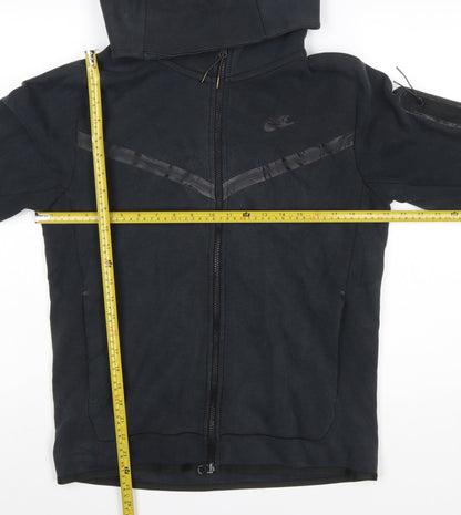 Nike Men's Black Full Zip Hoodie Size S Cotton Blend