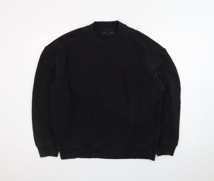 AllSaints Men's Black XS Pullover Crew Neck Sweatshirt