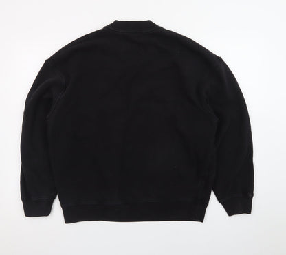 AllSaints Men's Black XS Pullover Crew Neck Sweatshirt