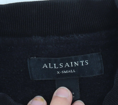 AllSaints Men's Black XS Pullover Crew Neck Sweatshirt