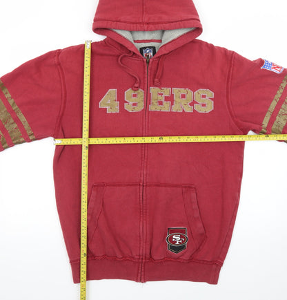 NFL Men's Red Full Zip 49ers Hoodie Size M Fleece Lined