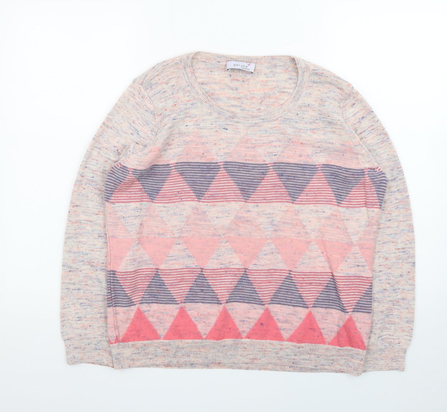 Marks and Spencer Women’s Multicoloured Argyle Knit Jumper Size 16