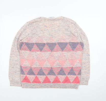 Marks and Spencer Women’s Multicoloured Argyle Knit Jumper Size 16