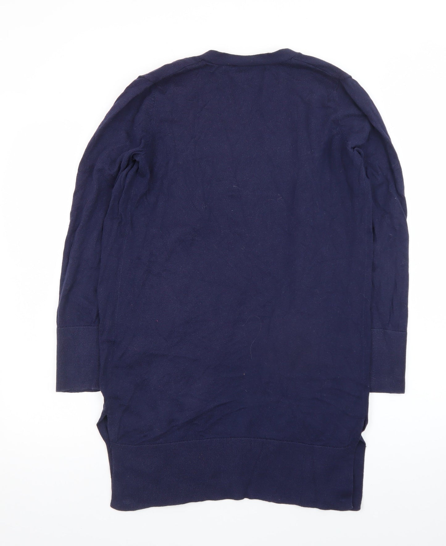 Oasis Women’s Blue Long Sleeve Open Knit Cotton Cardigan Size S