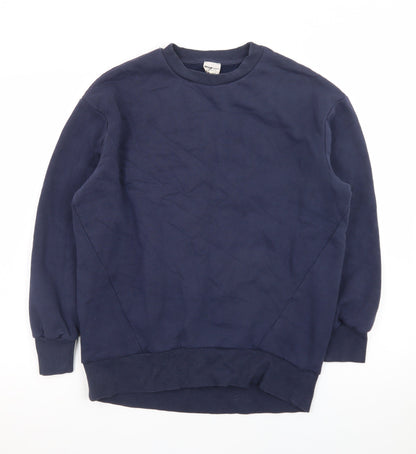 River Island Men's Blue Crew Neck Pullover Sweatshirt Size S
