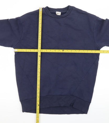 River Island Men's Blue Crew Neck Pullover Sweatshirt Size S