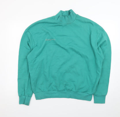 Pangaia Men's Green High Neck Organic Cotton Sweatshirt Size S