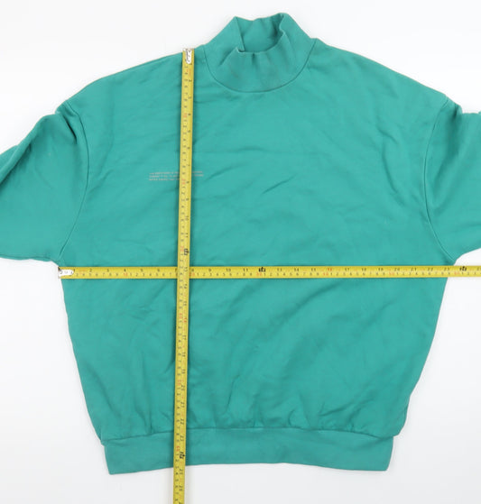 Pangaia Men's Green High Neck Organic Cotton Sweatshirt Size S