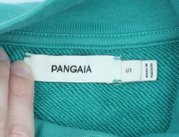 Pangaia Men's Green High Neck Organic Cotton Sweatshirt Size S