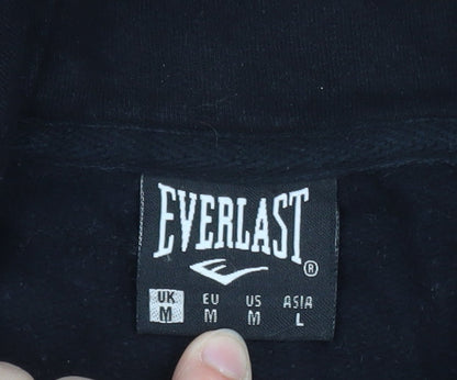 Everlast Mens Black Pullover Hoodie Medium Sports Fleece