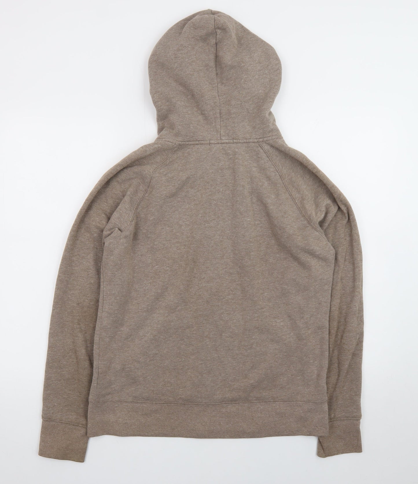 GAP Women Beige Full Zip Hoodie L Cotton Blend Casual