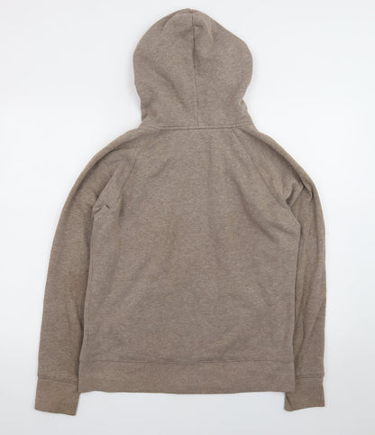GAP Women Beige Full Zip Hoodie L Cotton Blend Casual