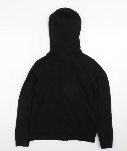 Guess Womens Black Size 12 Full Zip Hoodie Sweatshirt