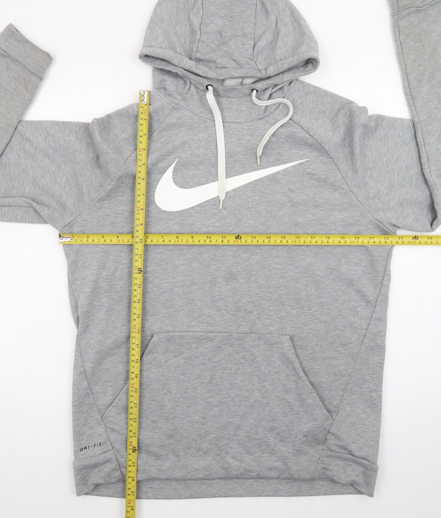 Nike Men's Grey Dri-Fit Pullover Hoodie Size L Sportswear