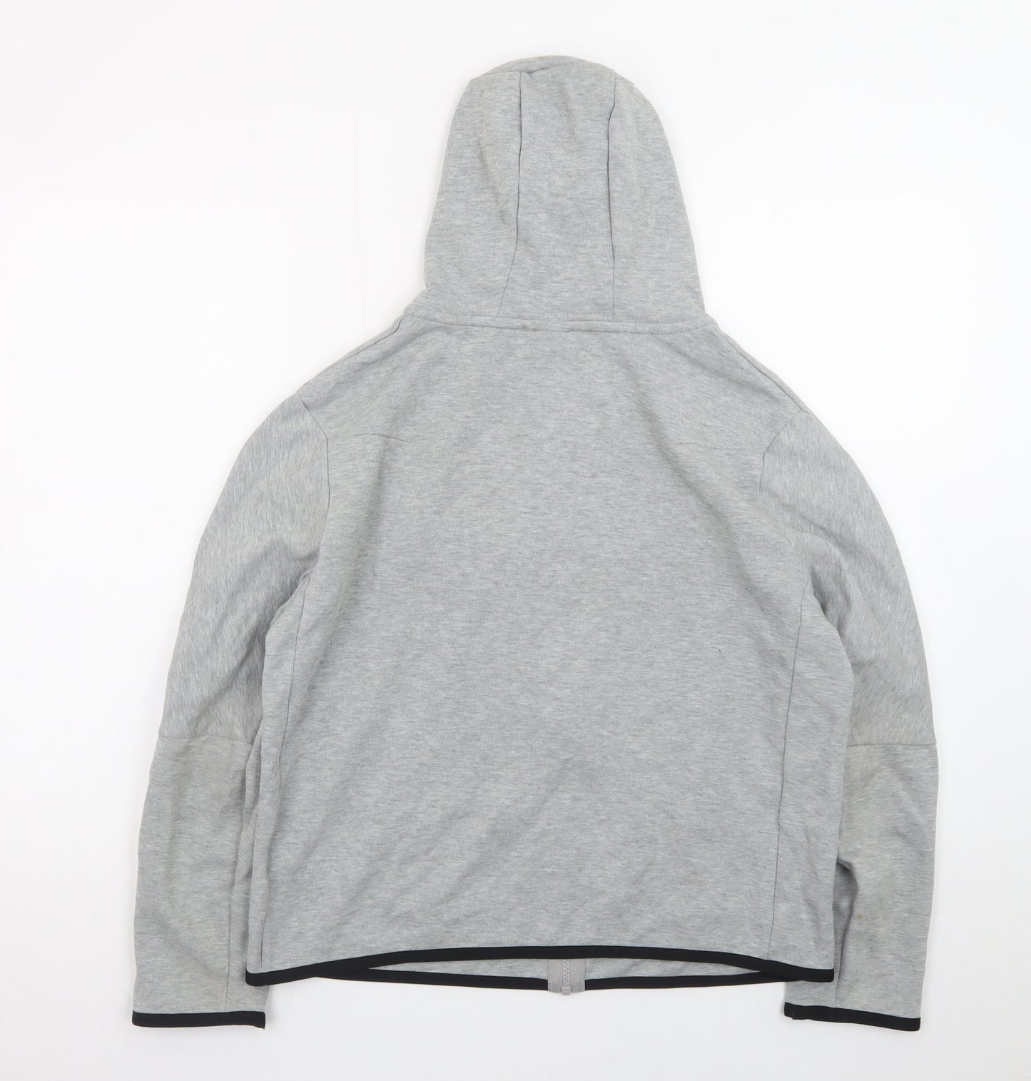 Nike Men's Grey Full Zip Hoodie L Sportswear Lightweight