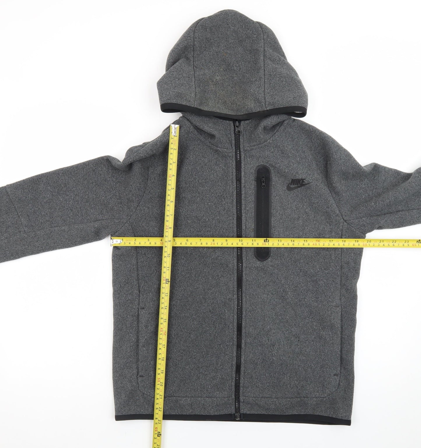 Nike Men’s Grey Full Zip Hoodie XL Fleece Sweatshirt