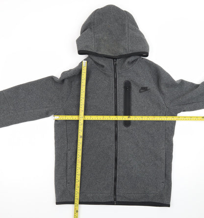 Nike Men’s Grey Full Zip Hoodie XL Fleece Sweatshirt
