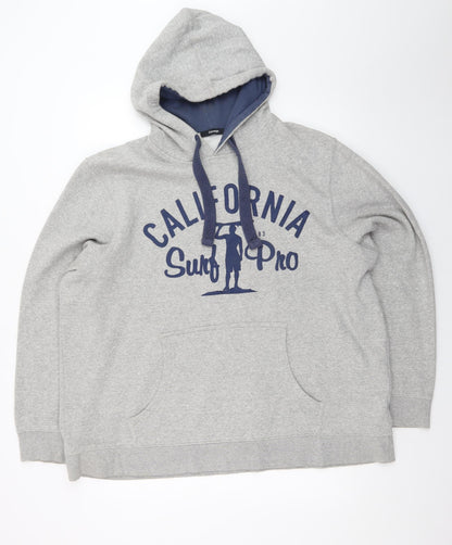 George Mens Grey Pullover Hoodie XX Large California Surf Graphic