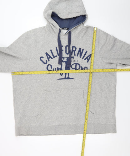 George Mens Grey Pullover Hoodie XX Large California Surf Graphic