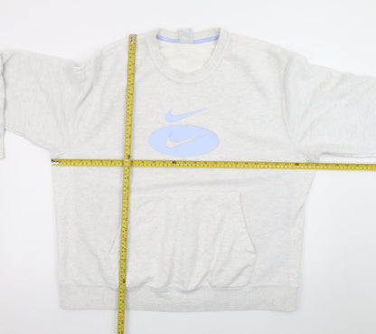 Nike Womens Grey XL Pullover Sweatshirt with Logo